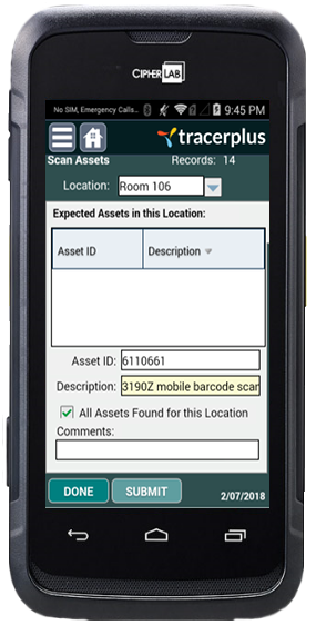 Asset Location Audit on CipherLab RS31