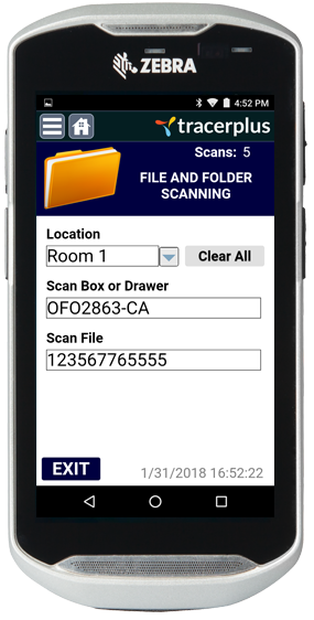 File and Folder Scanning on a Zebra TC51