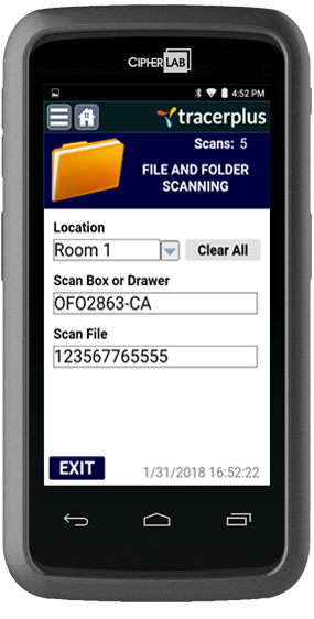 File and Folder Scanning on a CipherLab RS30