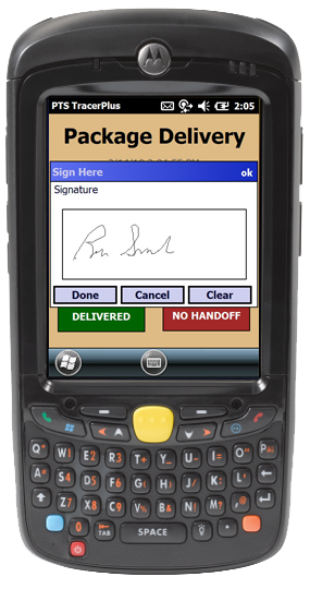 Package Delivery Tracker Signature Capture