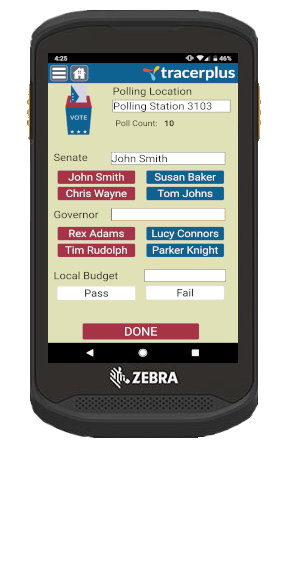 Zebra TC20 Exit Polling Application