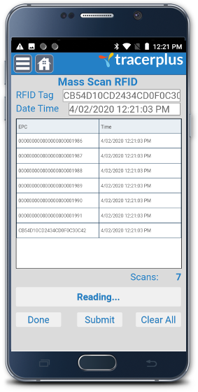 RFID scanning with temperature sensors