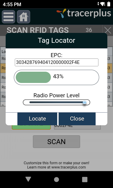 Geiger counter in action finding an asset