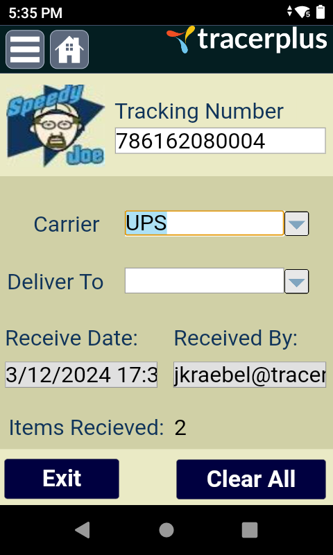 Receive Package