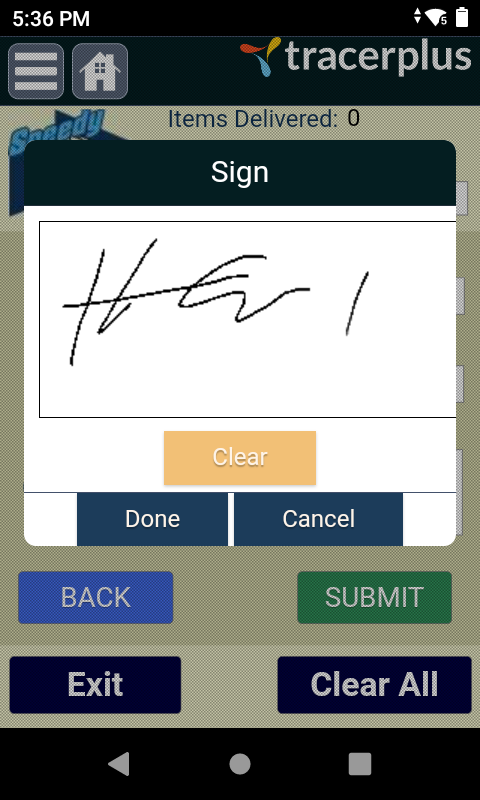 Capture Signature