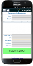 TracerPlus Mobile Sales Order Application