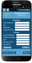 TracerPlus Pool Maintenance Mobile Application 