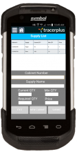 TracerPlus Mobile Supply Cabinet Inventory Application