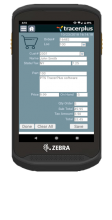 Android mobile sales application running on a Zebra TC20