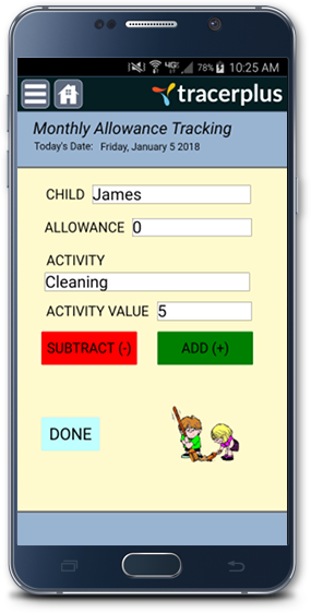 Monthly Allowance Tracking